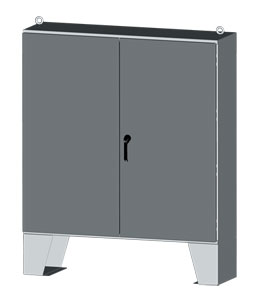 NEMA Type 3R and Type 12 Two-Door Metal Electrical Enclosures and Control Panels, Rack Mount Equipment Enclosures by Saginaw Control | SCE-LP 2-DOOR Series Indoor/Outdoor Electrical Enclosure